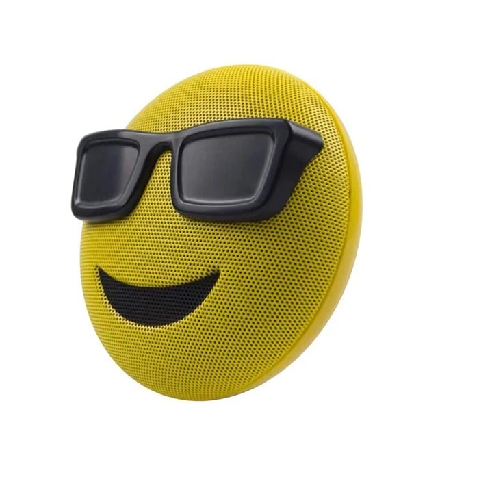 Bocina Bluetooth con Emoji de lentes y micrófono integrado