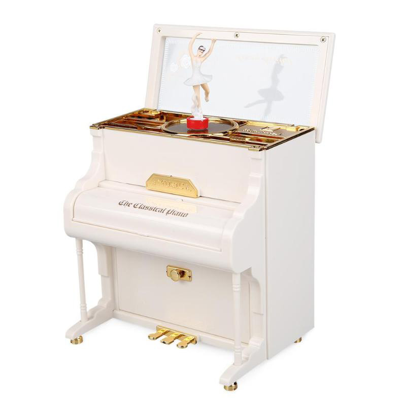 Caja De Música De Piano Musical Romántica Giratoria