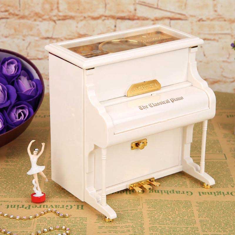 Caja De Música De Piano Musical Romántica Giratoria