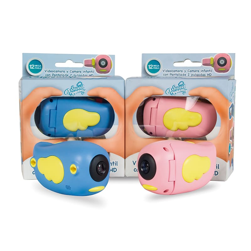 Camara Digital y Video de 12 Megapixeles Mp Videocamara Infantil, Pantalla de 2 Pulgadas HD