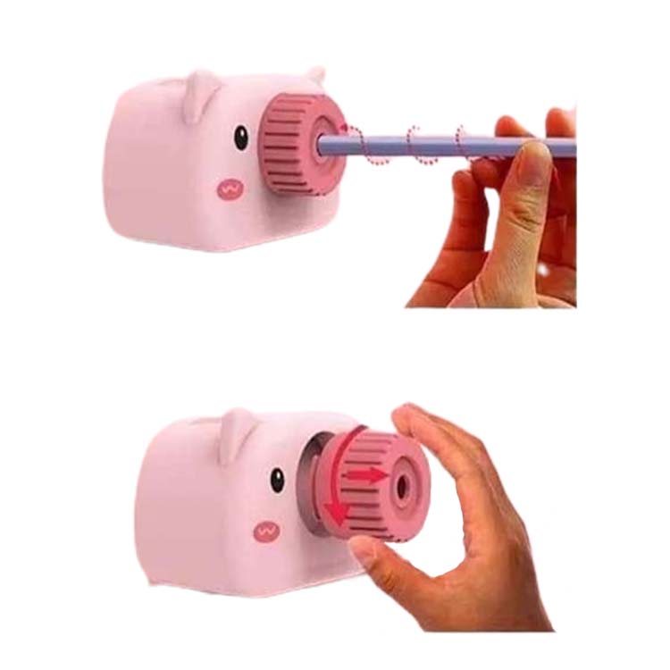 Lampara De Cerdito Con Sacapuntas, Porta Lápiz Y Celular Verde