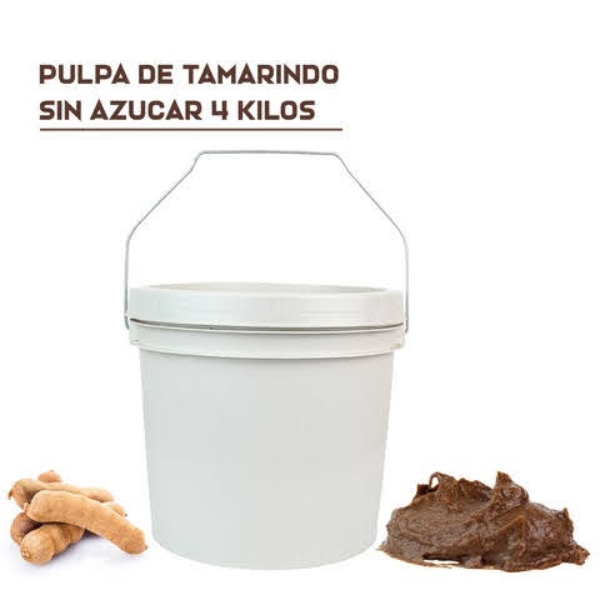 Pulpa Natural Tamarindo sin Azucar en Cubeta de 4 Kilos Ferrato Modelo TAM-001