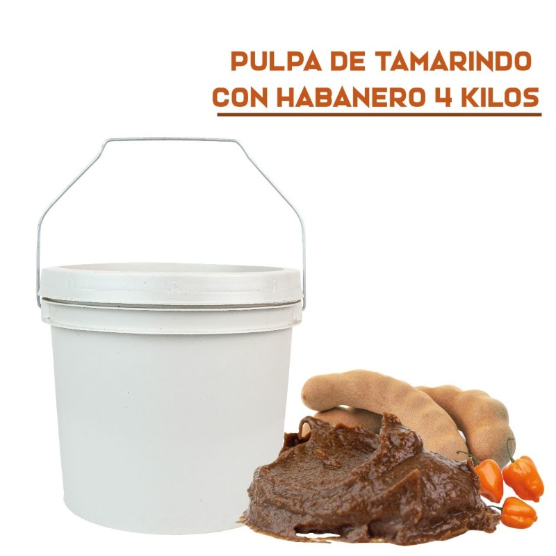 Pulpa Natural Tamarindo con Habanero en Cubeta de 4 Kilos Ferrato 