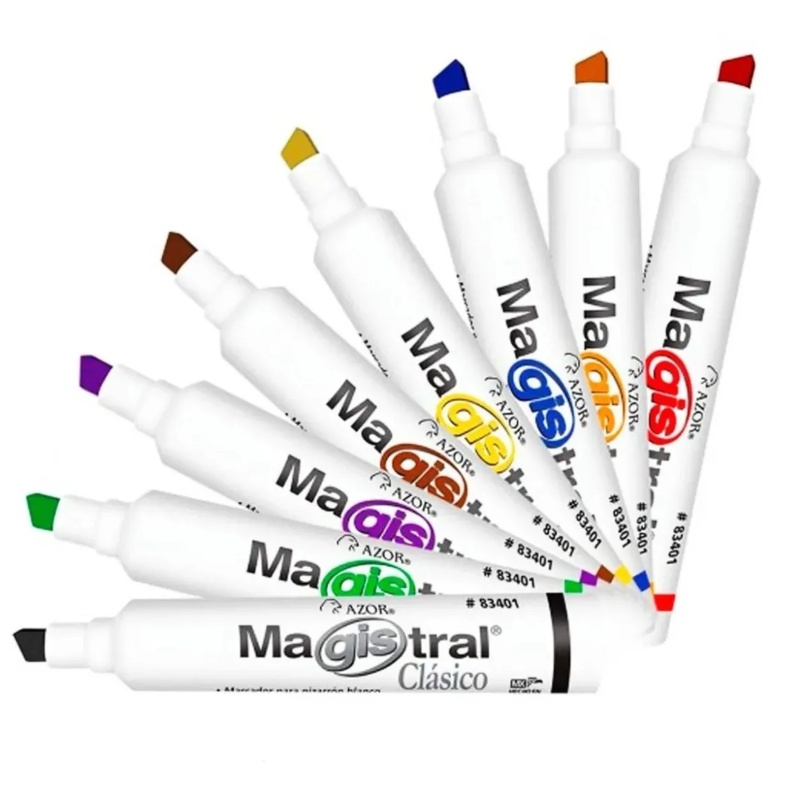 Marcador Para Pizarrón Grueso con 8 Colores Marcador Magistral