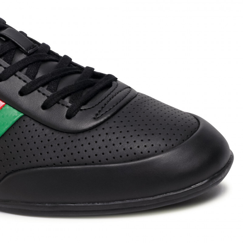 Tenis Lacoste Storda Negro Verde Rojo de Caballero