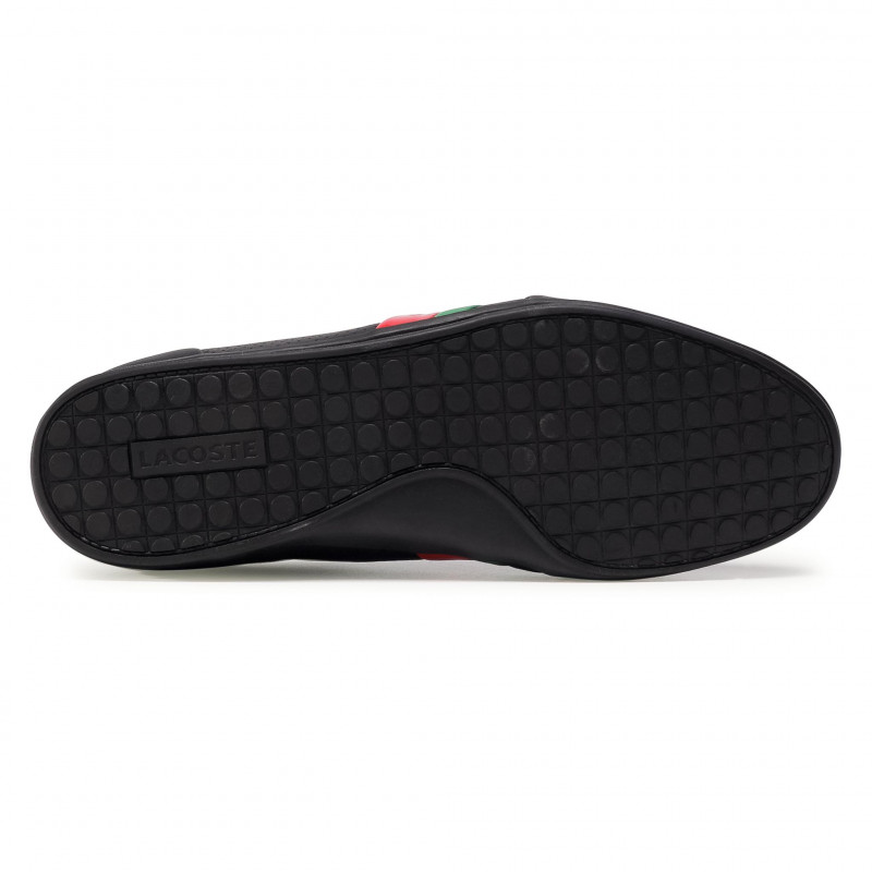 Tenis Lacoste Storda Negro Verde Rojo de Caballero
