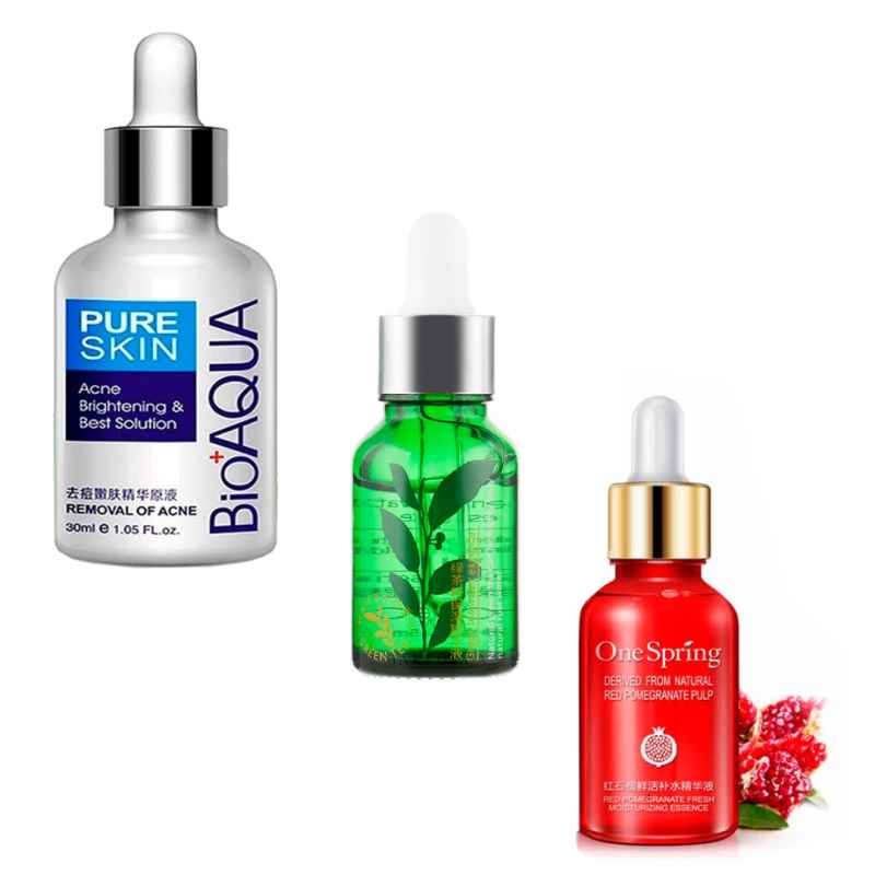 3 Pzas De Sueros Para El Cuidado Facial BIOAQUA acné Suero