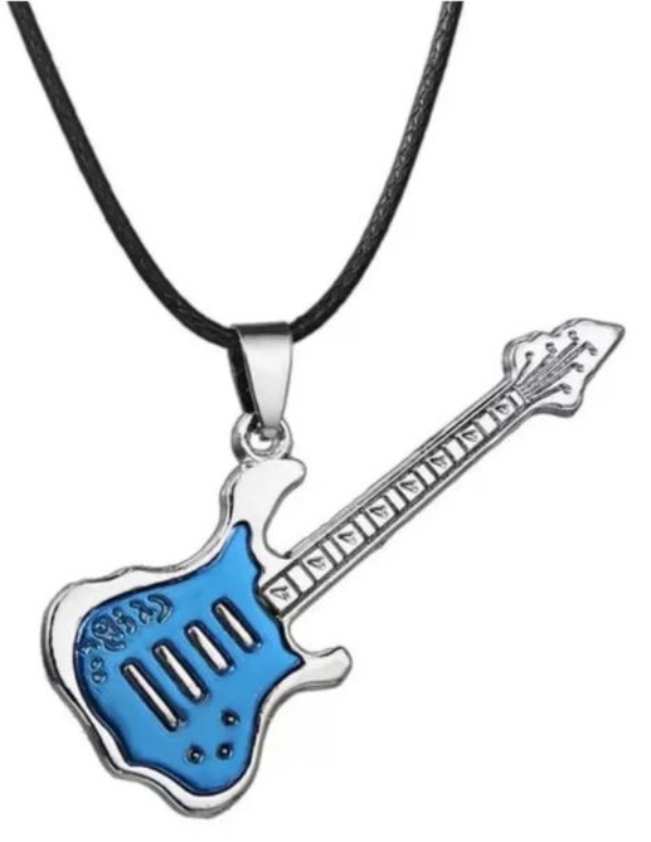 Collar De Guitarra Eléctrica Rock Punk Bajo Regalo Musico