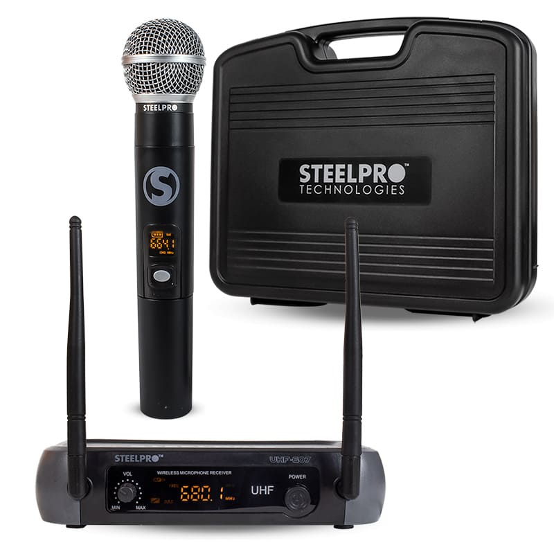Steelpro - Micrófono Profesional - Inalambrico - Uhf-607