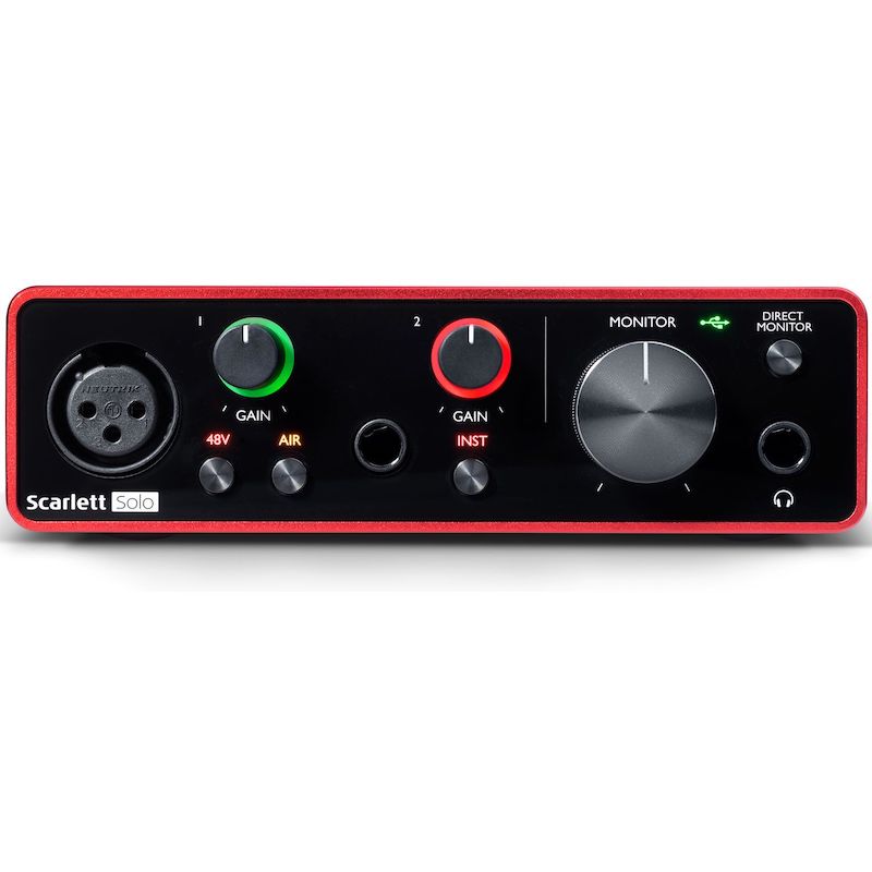 Interfaz De Grabación Usb Focusrite Scarlett Solo Gen 3