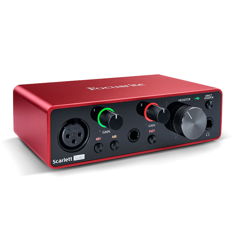 Interfaz De Grabación Usb Focusrite Scarlett Solo Gen 3