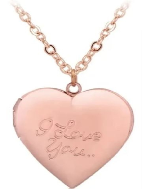 Collar Relicario Para Foto Corazon I Love You Regalo Mama
