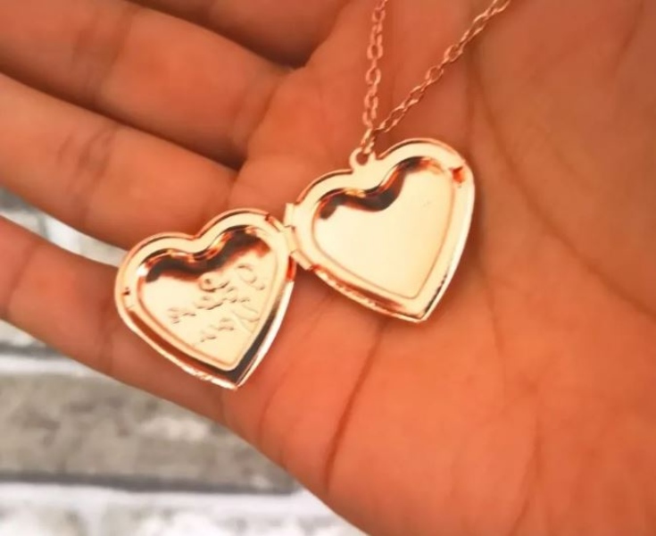 Collar Relicario Para Foto Corazon I Love You Regalo Mama