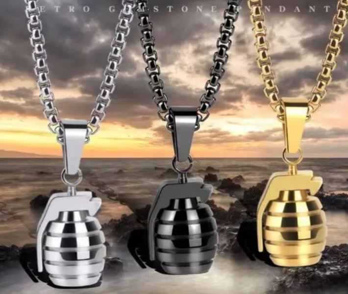 Collar Granada Dije Granada Armas Militares Regalo Policia