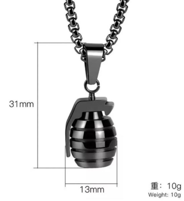 Collar Granada Dije Granada Armas Militares Regalo Policia