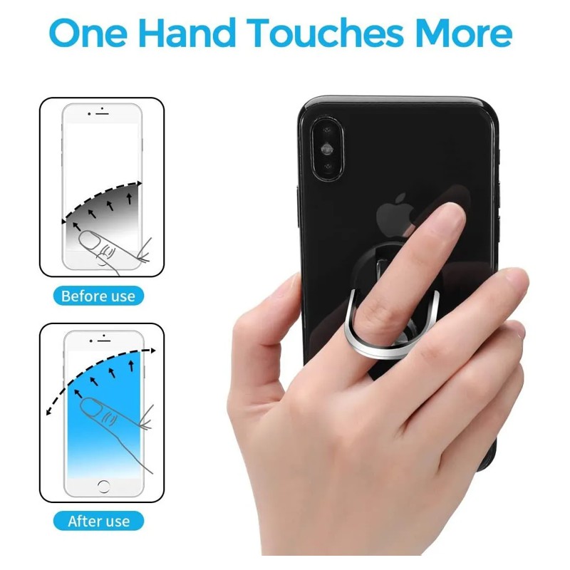 SOPORTE TIPO ANILLO PARA CELULAR, MULTIFUNCION, 3 EN 1