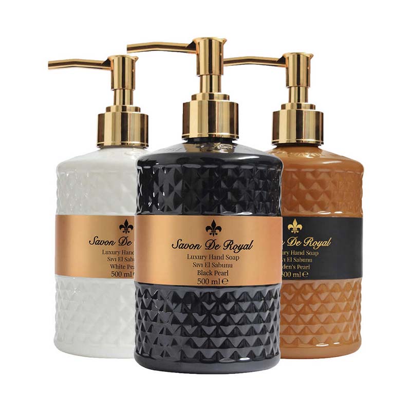 Savon De Royal Pearl Lujoso Jabón Líquido Vegano Pack de 3 c/500 ml c.u.