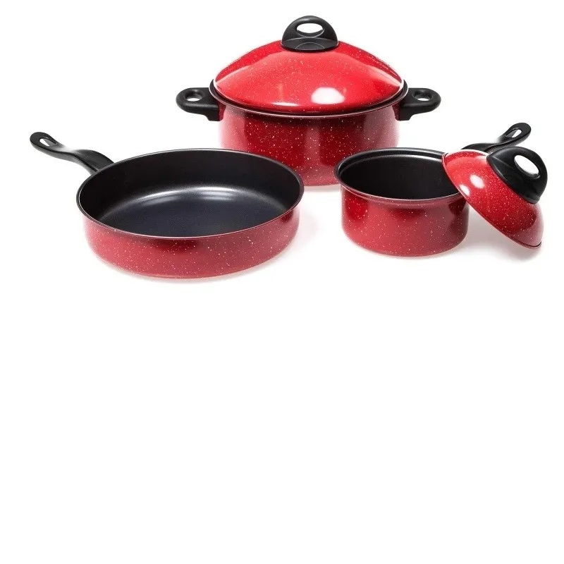 Batería De  5 piezas Alpine Cuisine De Acero Al Carbón