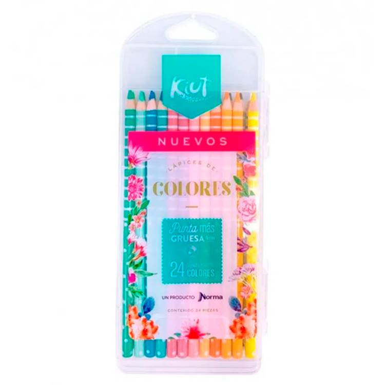 Colores Norma Kiut Con Estuche De 24 Piezas