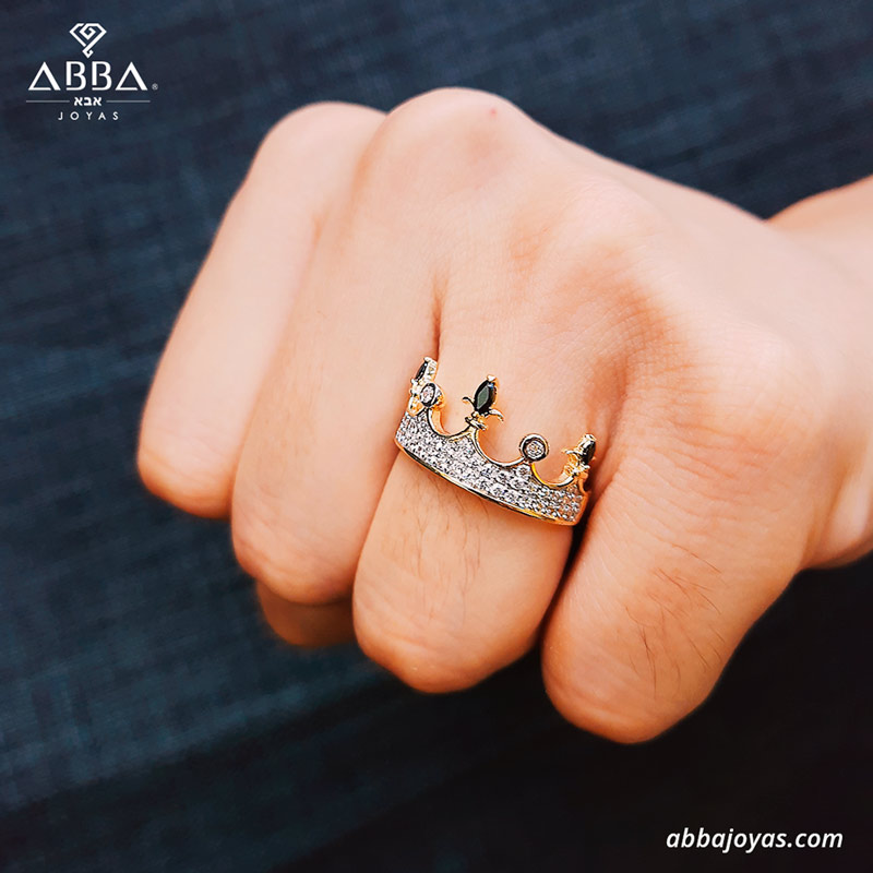 ANILLO CORONA IMPERIAL ORO 10K ABBA JOYAS 