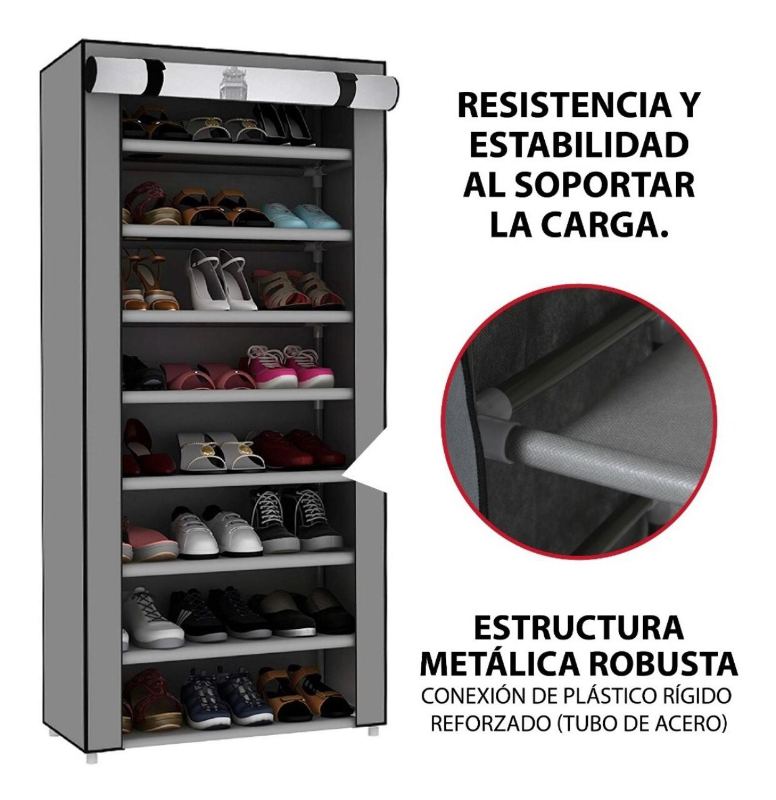 Zapatera Organizador Repisa 8 Niveles 24 Zapatos Estampado Londres