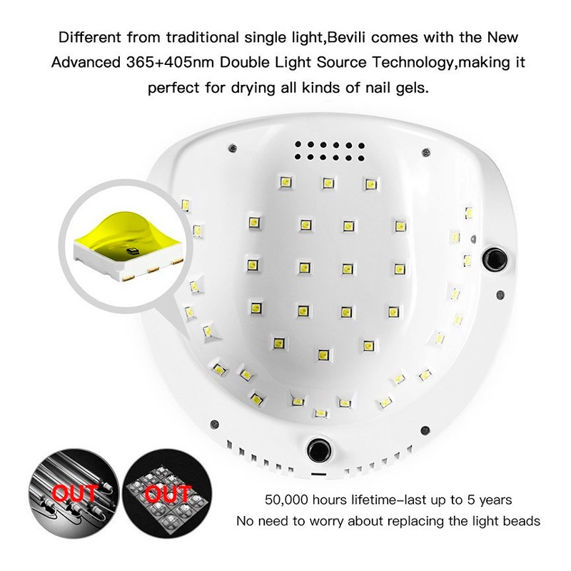 Lámpara Uñas Profesional Digital Led Uv Gelish 86w Pro F6