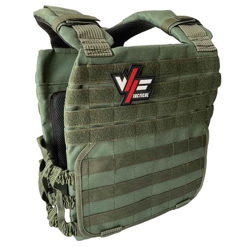 Chaleco de Peso Táctico Crossfit + 2 Placas De 10lb (Verde Militar)