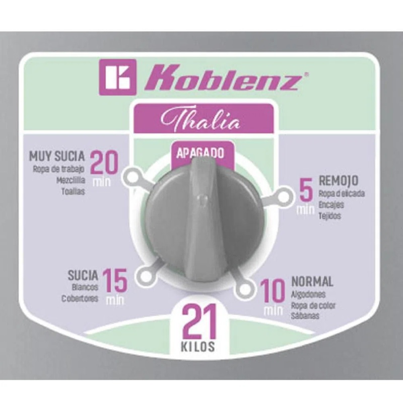 Lavadora Redonda Koblenz LRKF-21P Thalia 21Kg Gris END** ENTREGA SÓLO VÁLIDA EN LA CIUDAD DE MÉXICO Y ZONA METROPOLITANA