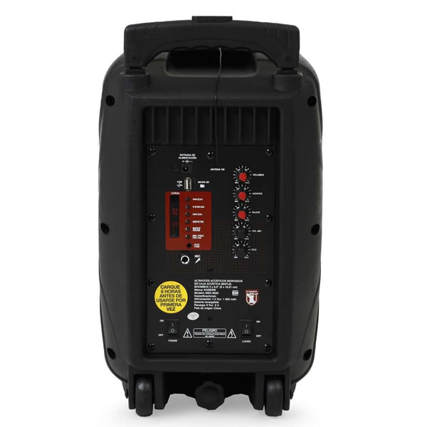 Bafle Recargable de 2x6.5 Pulgadas 5500 W Kaiser MSA-6520 - Negro