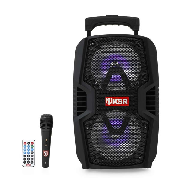 Bafle Recargable de 2x6.5 Pulgadas 5500 W Kaiser MSA-6520 - Negro