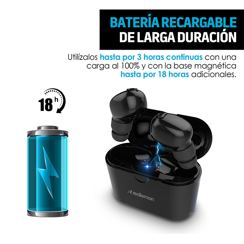Audífonos Inalámbricos Bluetooth TWS 5.0 Contra Agua Redlemon