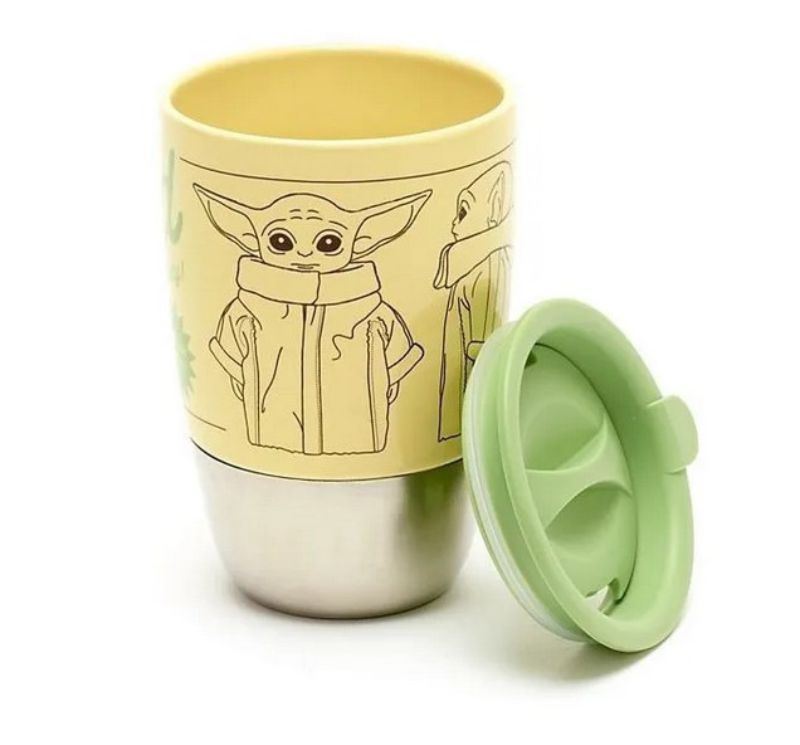 Baby Yoda Taza Grogu The Mandalorian Disney Tapa De Viaje The Child