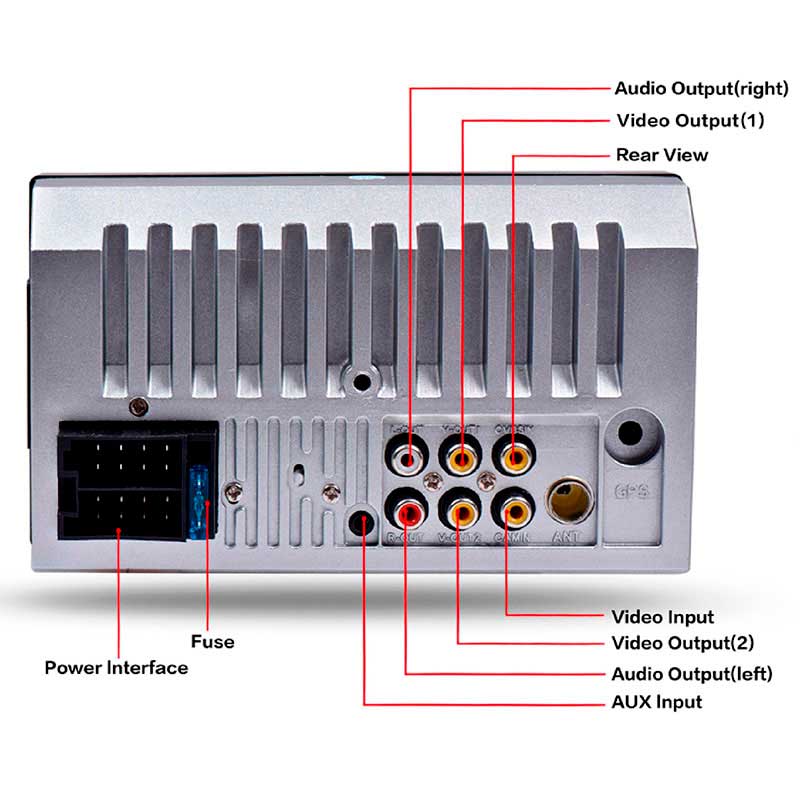 Autoestereo Vak 6911 Touch 7 Mirrorlink Bluetooth con cámara de reversa, Usb SD MP5 Video .