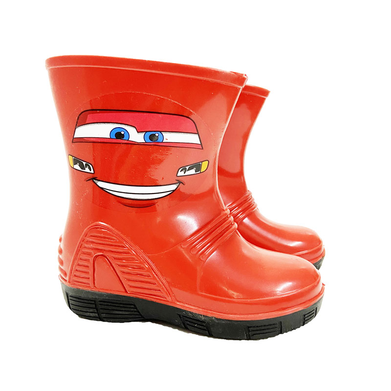 BOTA DE LLUVIA CARS RAYO MCQUEEN PARA NIÑOS PLASTICO