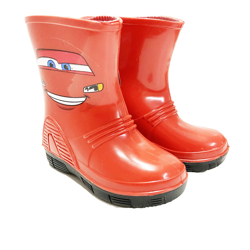 BOTA DE LLUVIA CARS RAYO MCQUEEN PARA NIÑOS PLASTICO