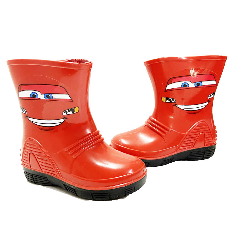 BOTA DE LLUVIA CARS RAYO MCQUEEN PARA NIÑOS PLASTICO
