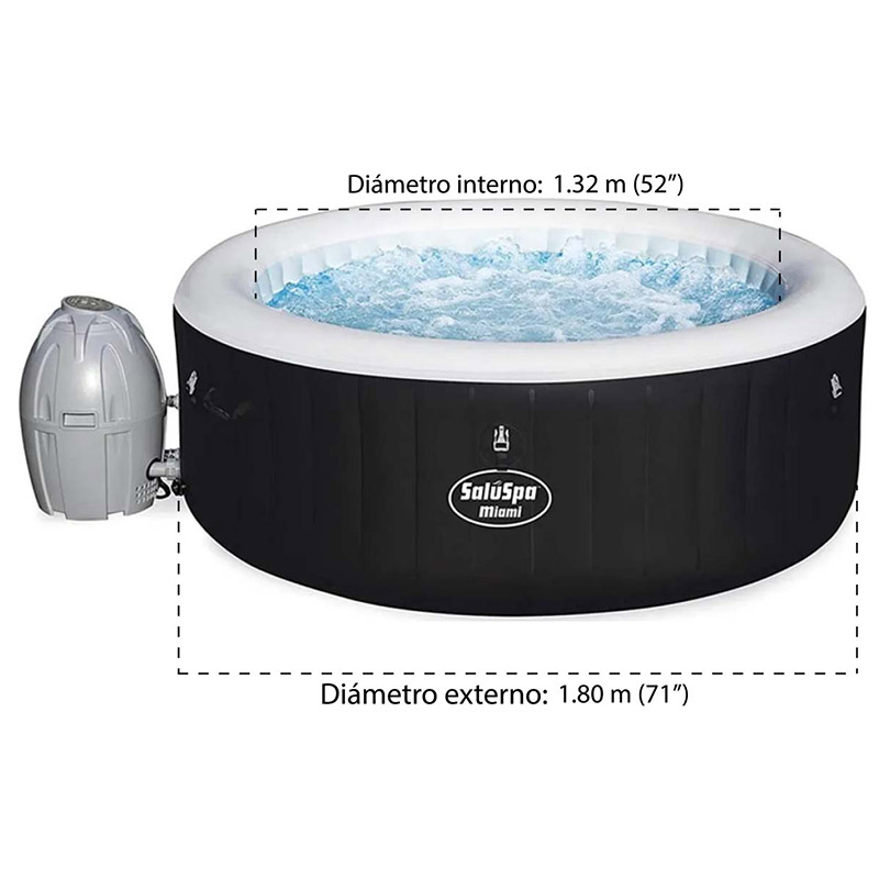 Alberca Jacuzzi Spa Hidromasaje Inflable 4 Personas Bestway