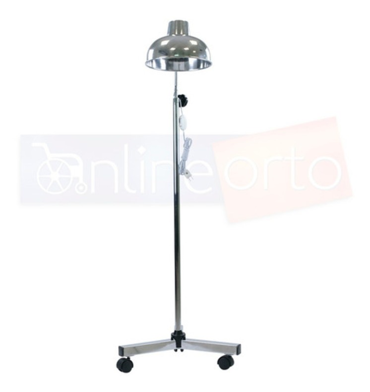 Lampara De Chicote Con Ruedas Tubular Y Apagador Cromada