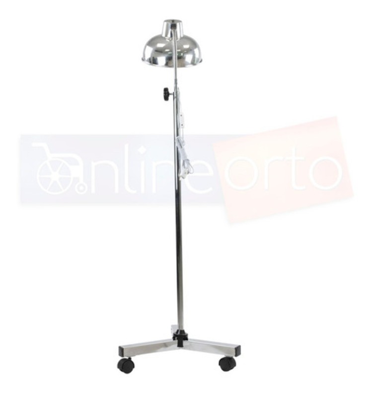 Lampara De Chicote Con Ruedas Tubular Y Apagador Cromada