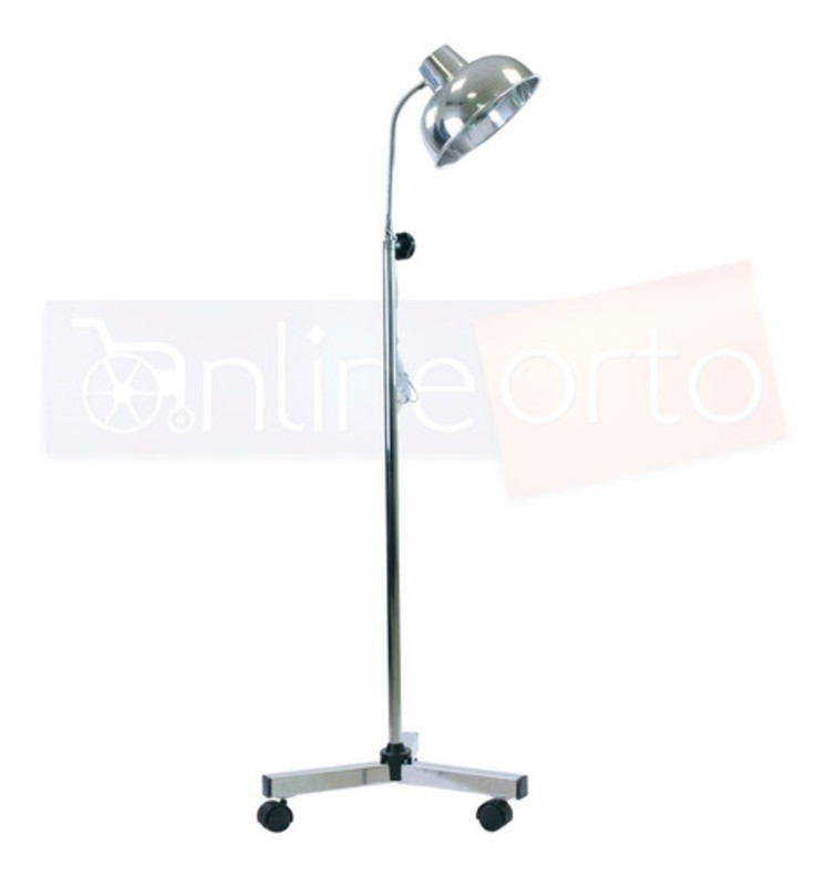 Lampara De Chicote Con Ruedas Tubular Y Apagador Cromada