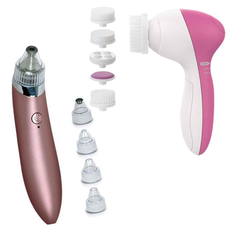 Set de Limpieza Facial, Cepillo Limpiador 5 en 1 + Limpiador