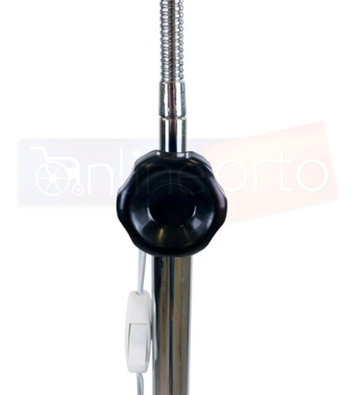Lampara De Chicote Con Ruedas Tubular Y Apagador Cromada