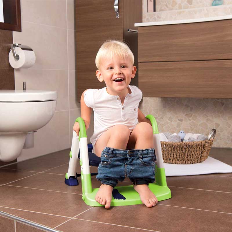 Bañito Entrenador 3 en 1 Kidskit azul con verde