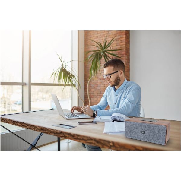 Bocina Bluetooth MISIK MS254 Madera  TWS  USB  SD  FM