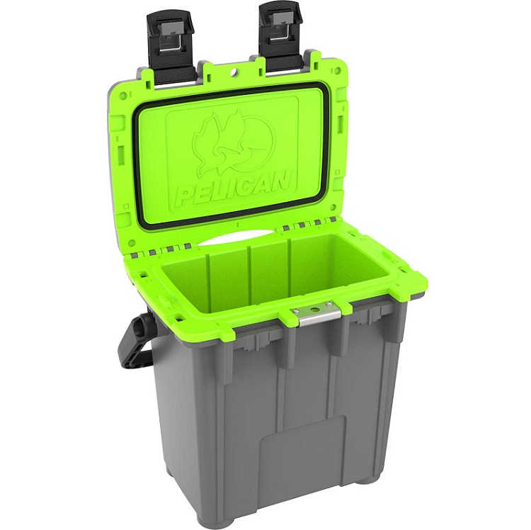 20qt Elite Cooler, Hielera Pelican Gris/Verde