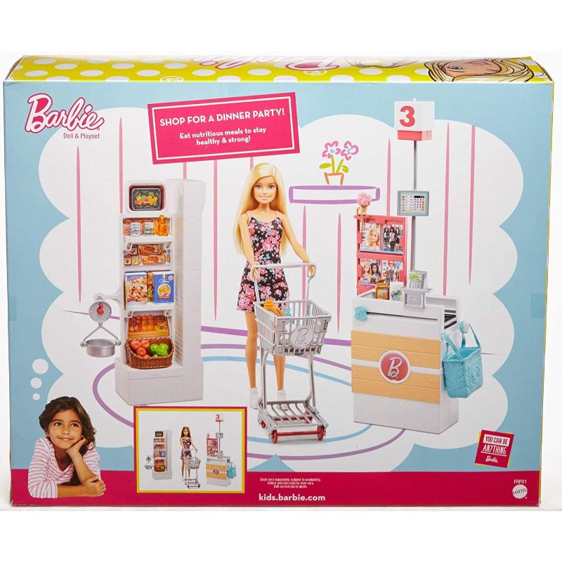 Barbie Día de Compras con Muñeca Supermercado FRP01 Mattel