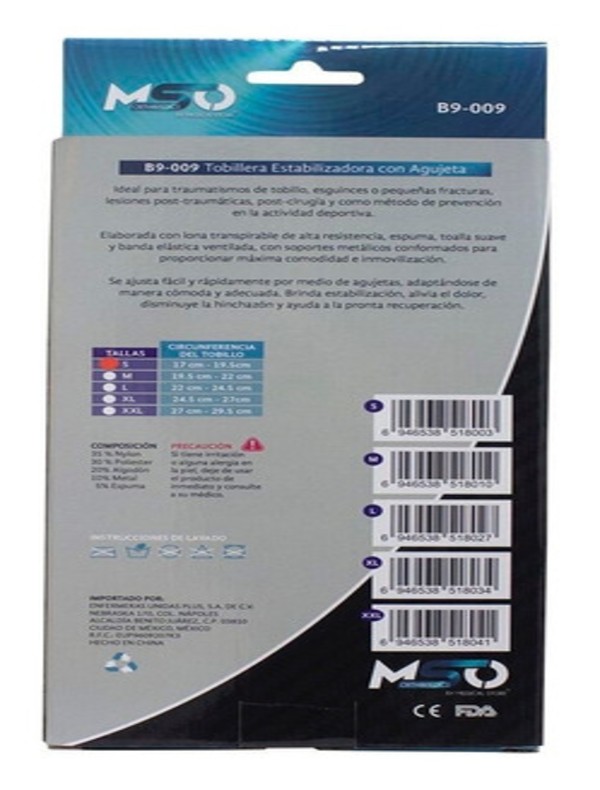 Tobillera Estabilizadora Con Agujeta Talla M