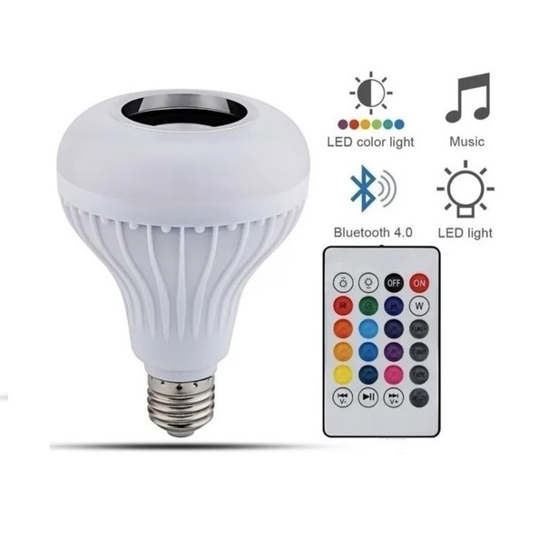FOCO BOCINA BLUETOOTH LUZ LED 