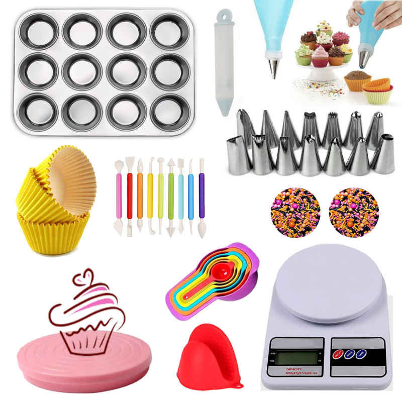 138 Pzas Kit de Decoración Cupcakes Reposteria Set de Decoración Repostería, Herramientas de Decoración pastel