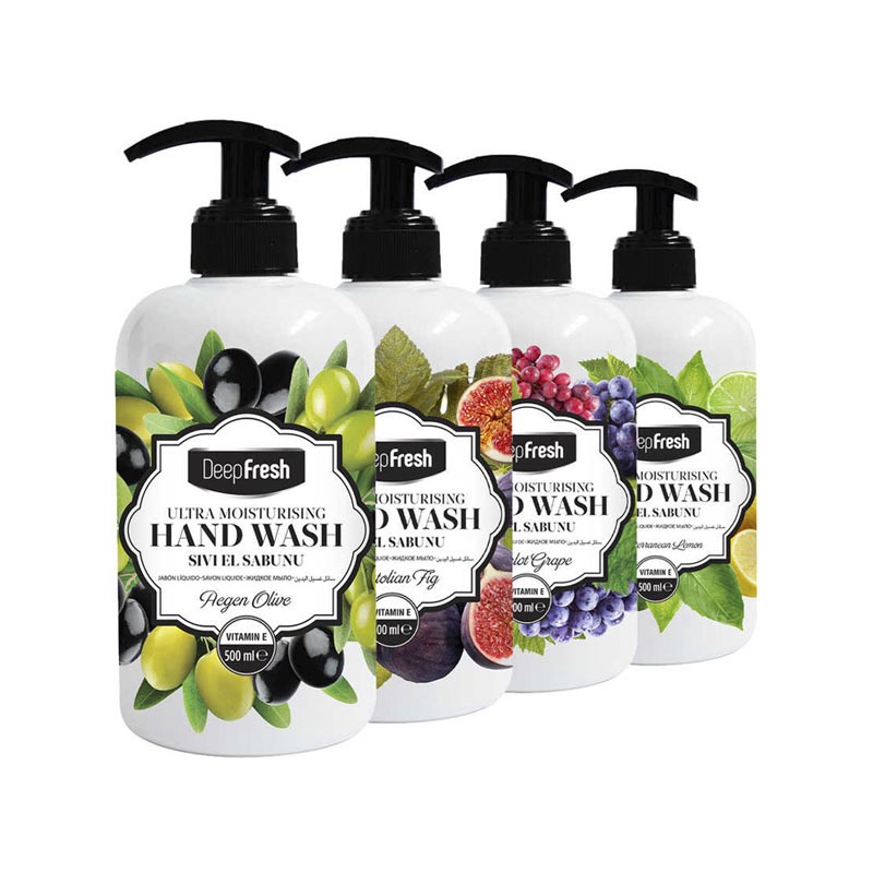 Jabón Líquido Hidratante Deep Fresh Garden Series Pack Mixto de 4 piezas con 500 ml c.u. 